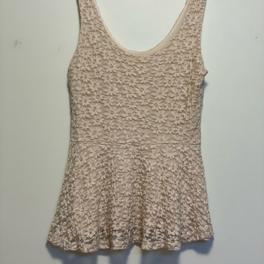 Pins And Needles Floral Lace Peplum Urban Outfitters